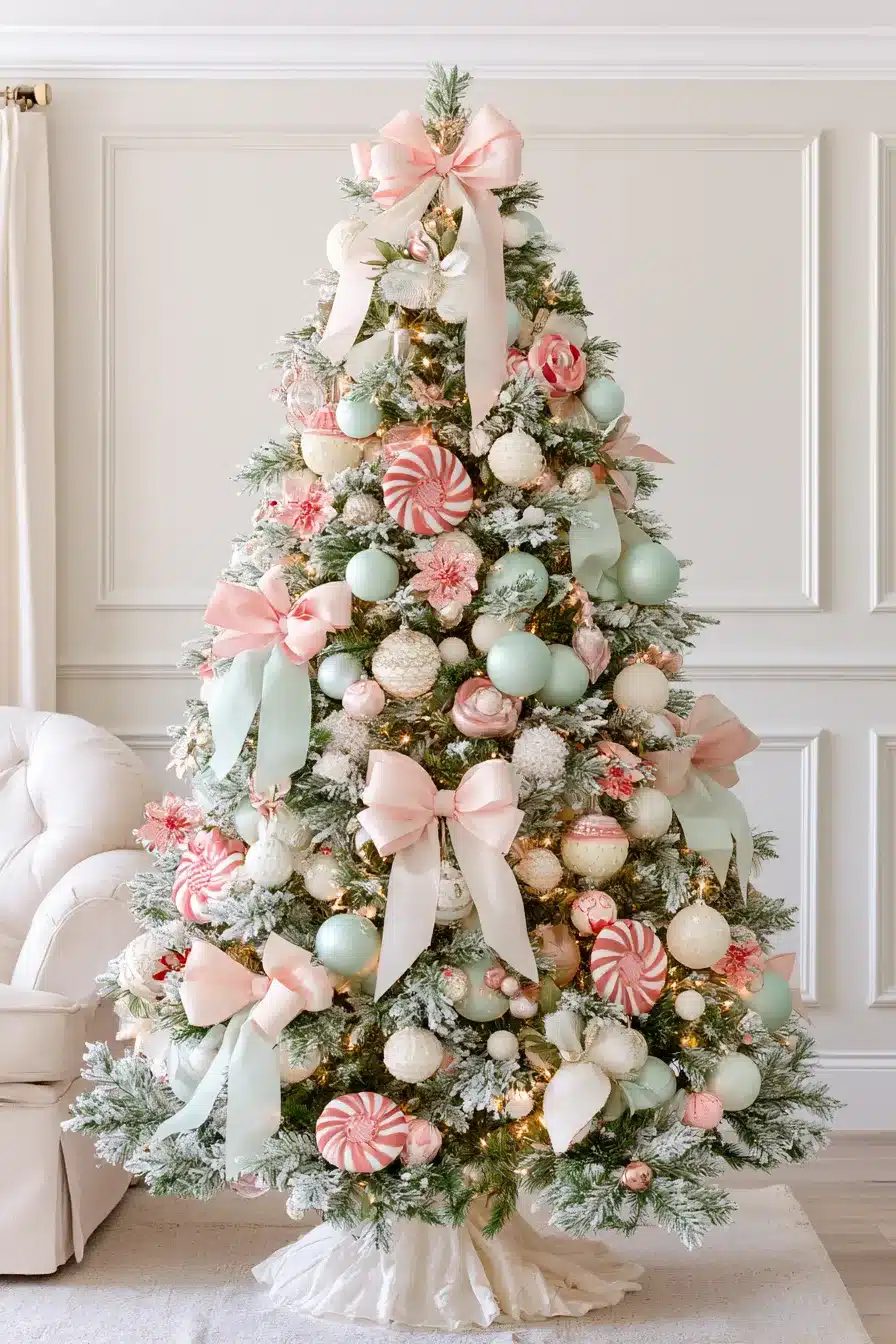 27 Whimsical Candyland Christmas Tree Ideas for a Sweet and Magical Holiday