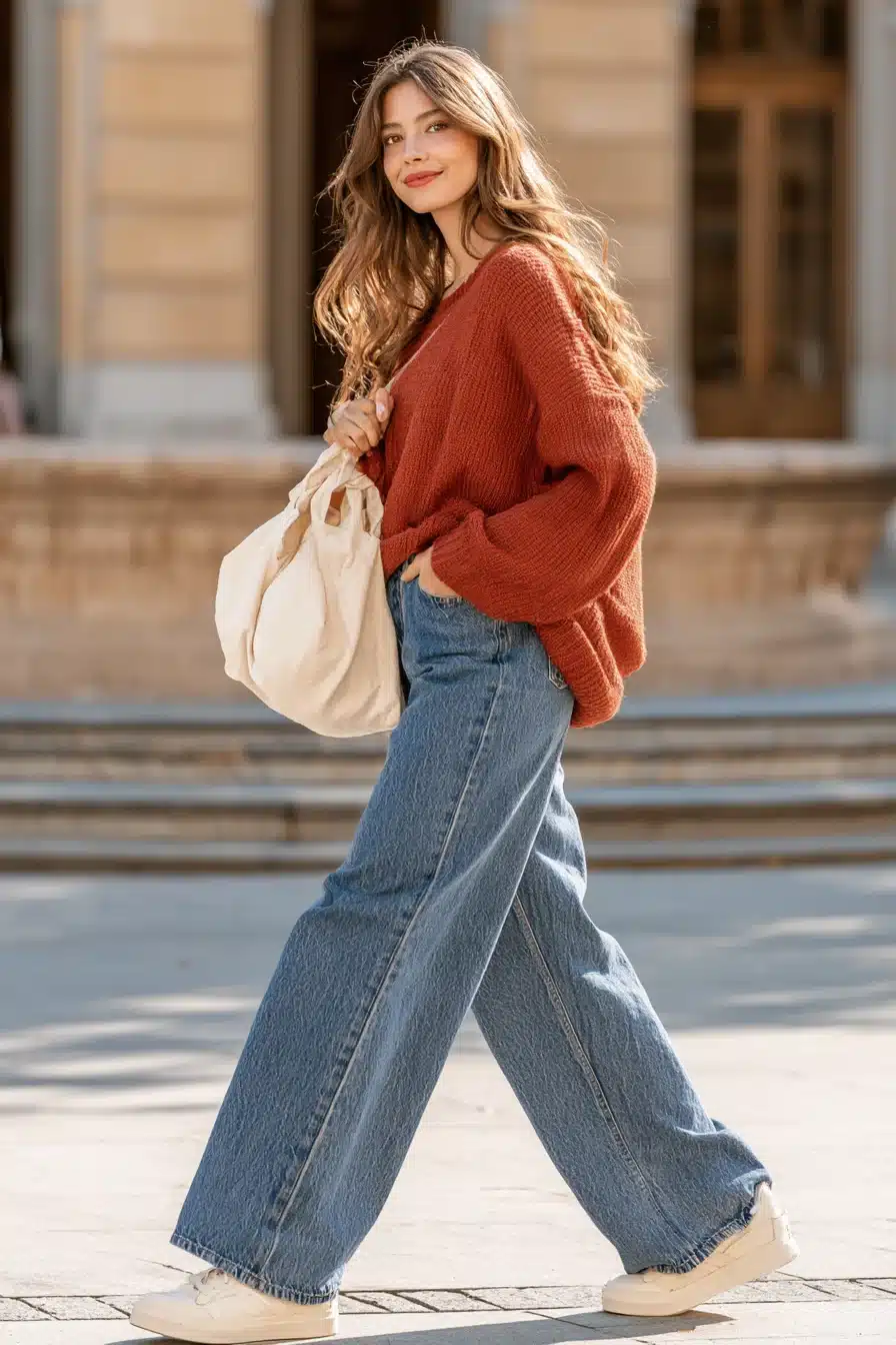 27 Stylish Comfy Fall Outfits With Soft Layers and Warm Colors