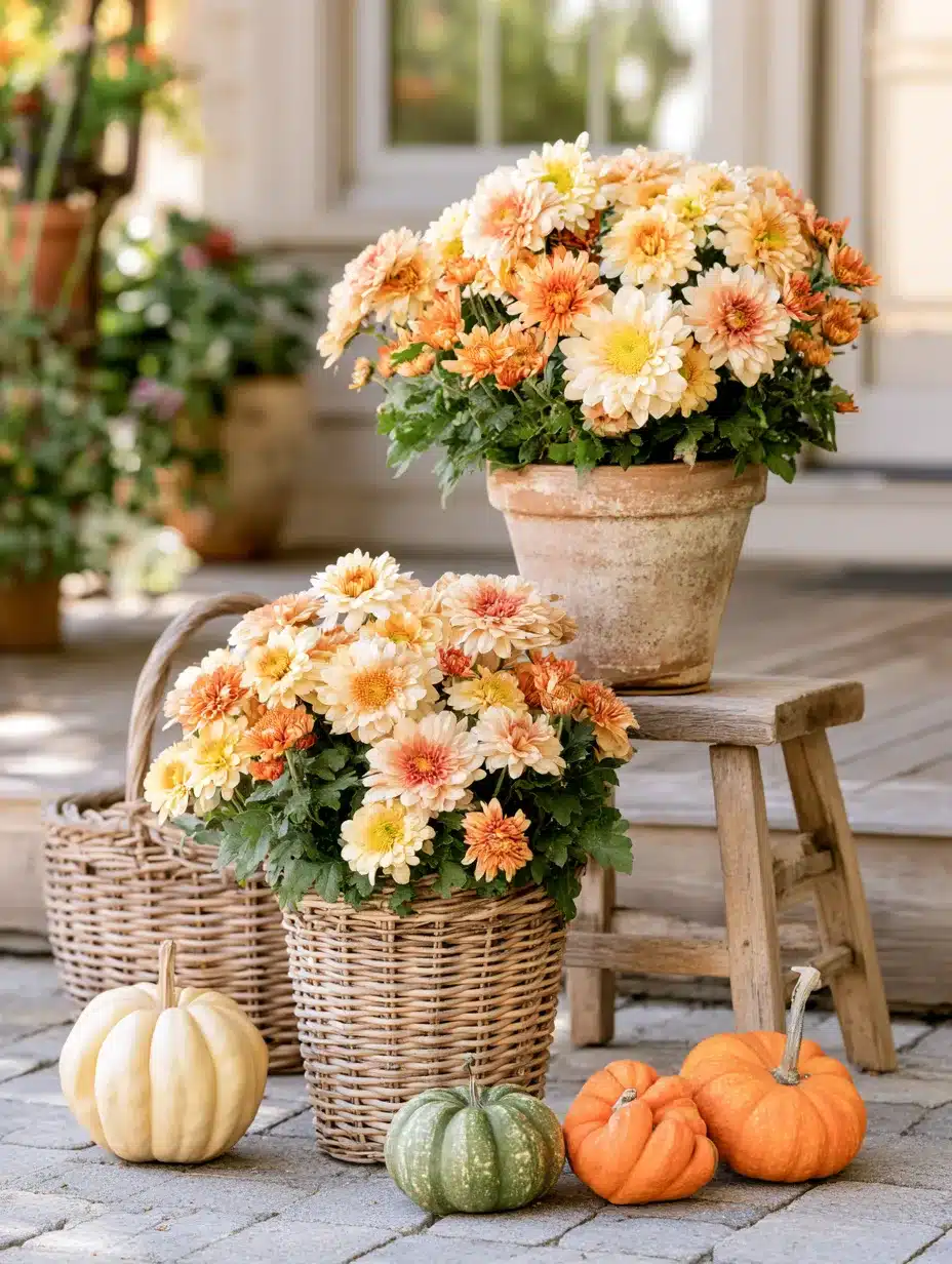 27 Beautiful Mums Front Porch Ideas for a Colorful Autumn Welcome