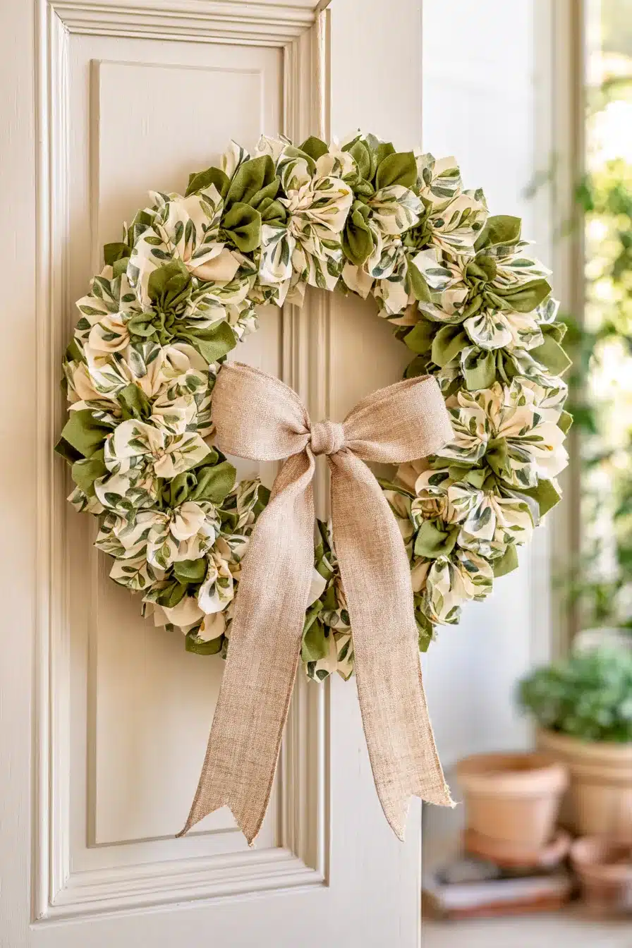 27 Charming Rag Wreaths to Add Cozy Color to Your Front Door