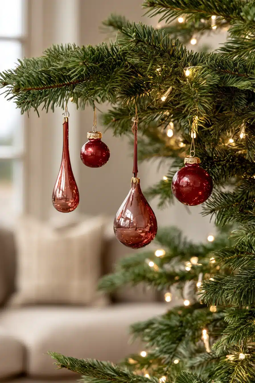27 Elegant Burgundy Christmas Tree Ideas for a Rich and Cozy Holiday Look