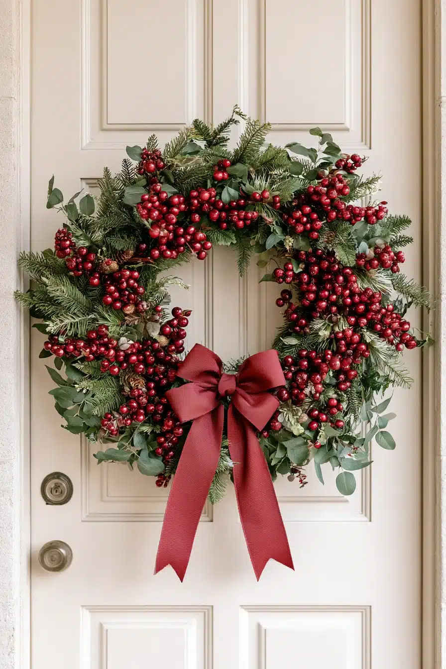 27 Beautiful Winter Wreaths for Front Door Decor That Feels Cozy and Welcoming