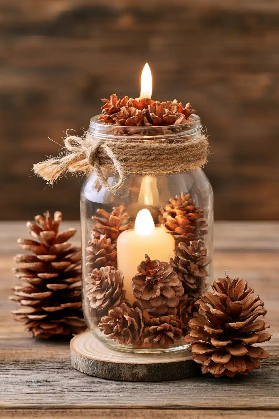 27 Charming Fall Mason Jar Centerpieces That Make Your Home Feel Cozy