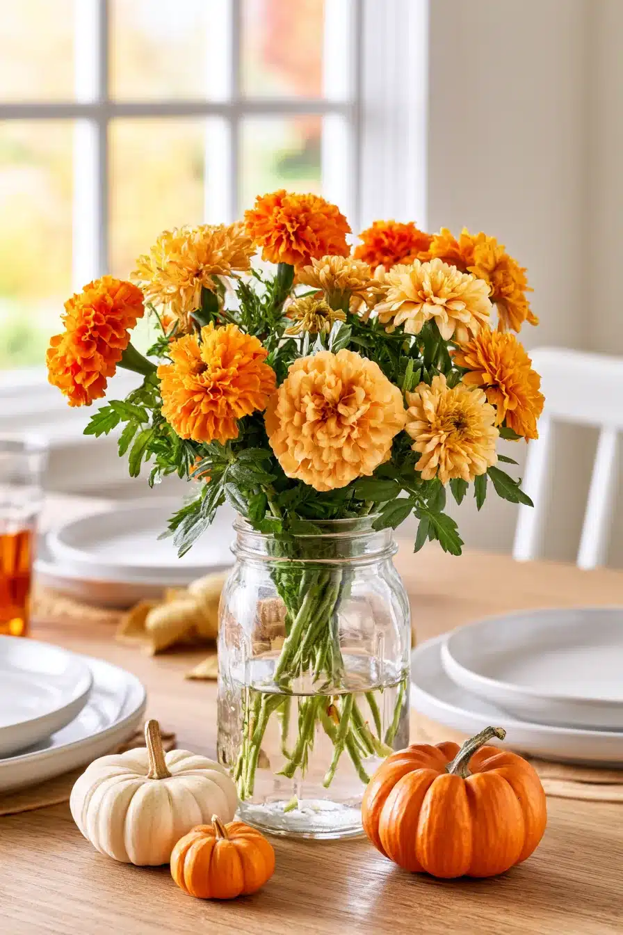 27 Charming Fall Mason Jar Centerpieces That Make Your Home Feel Cozy