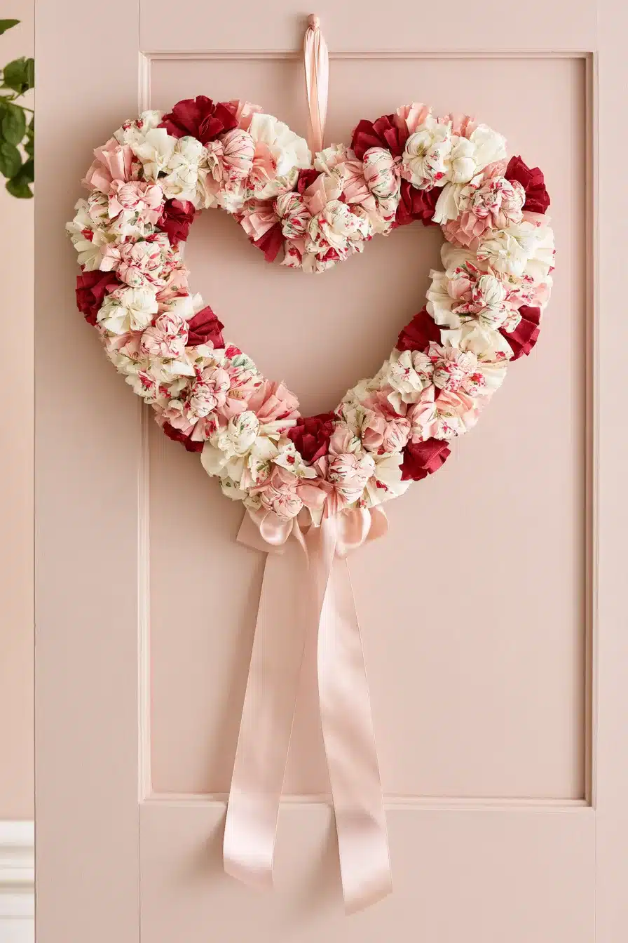 27 Charming Rag Wreaths to Add Cozy Color to Your Front Door
