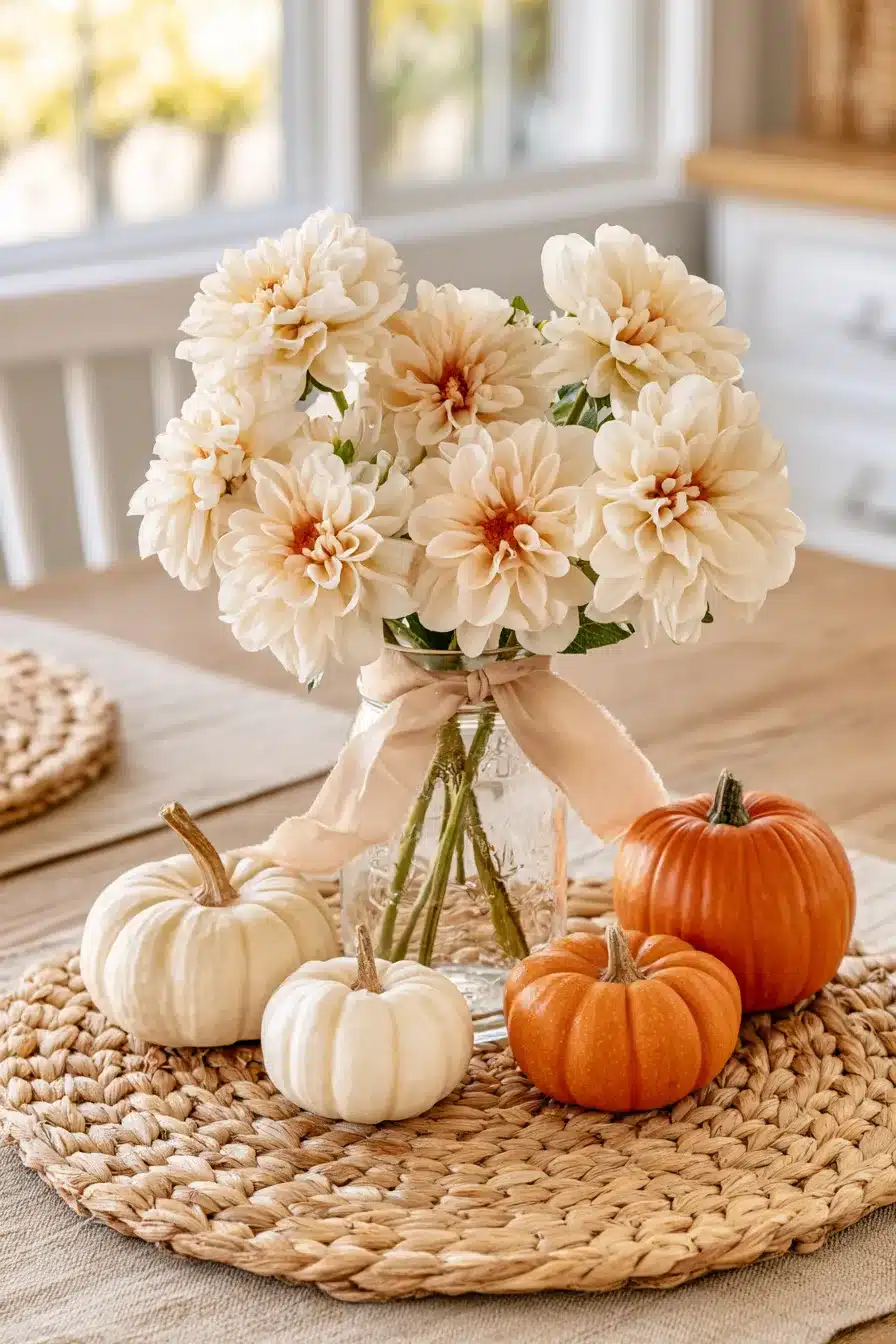 27 Charming Fall Mason Jar Centerpieces That Make Your Home Feel Cozy