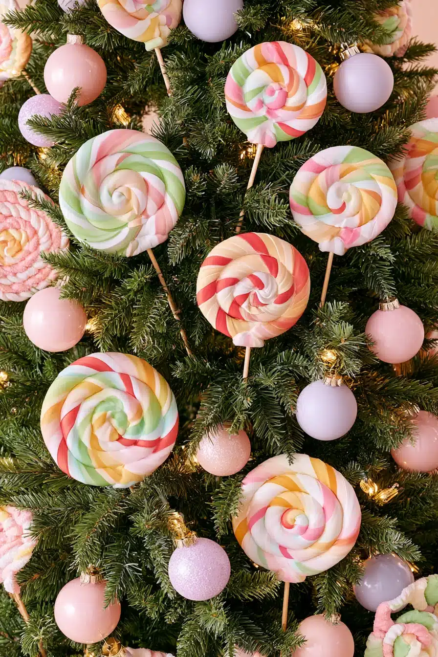 27 Whimsical Candyland Christmas Tree Ideas for a Sweet and Magical Holiday