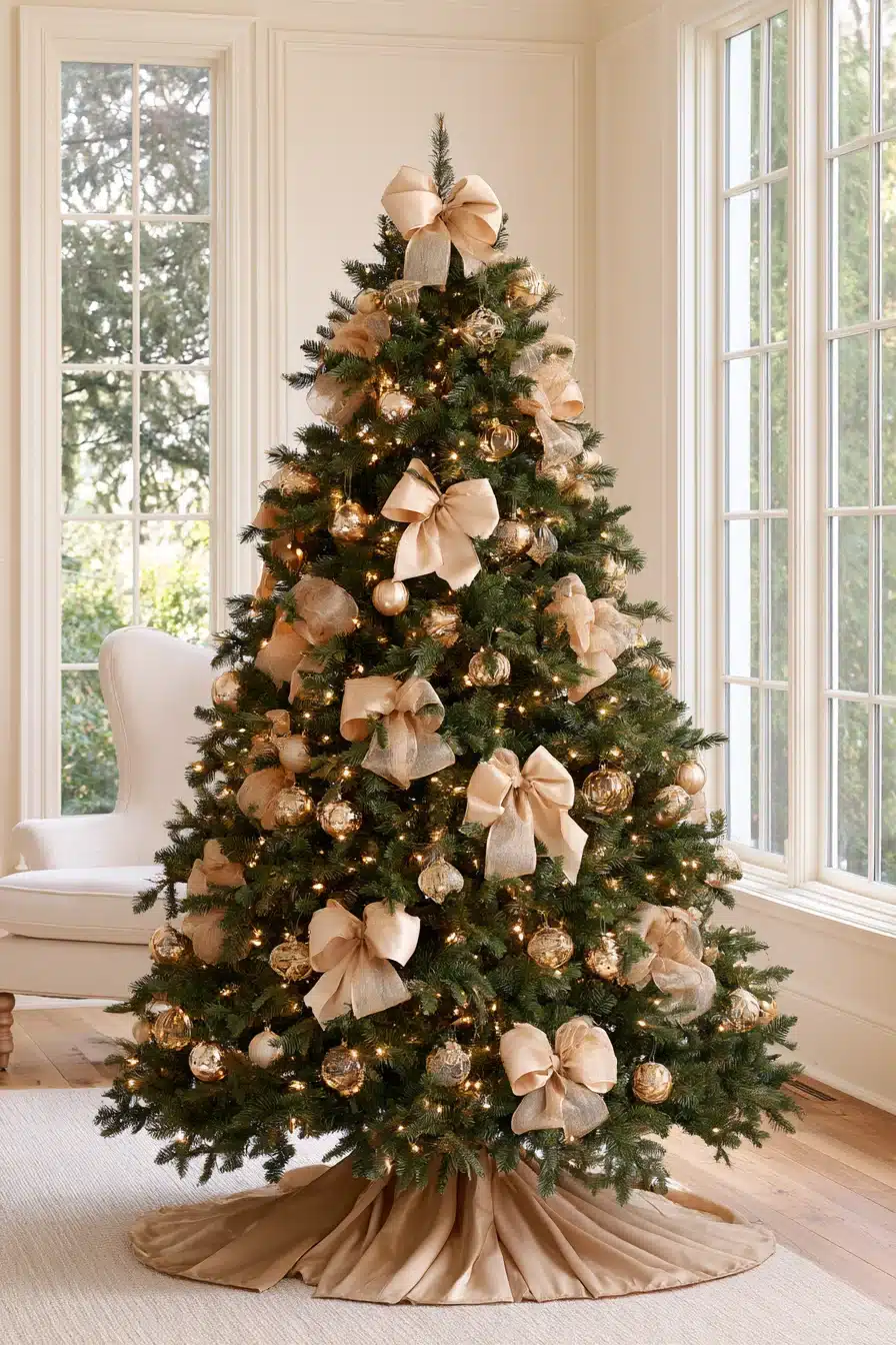 27 Elegant Gold Christmas Tree Ideas to Make Your Holiday Home Sparkle