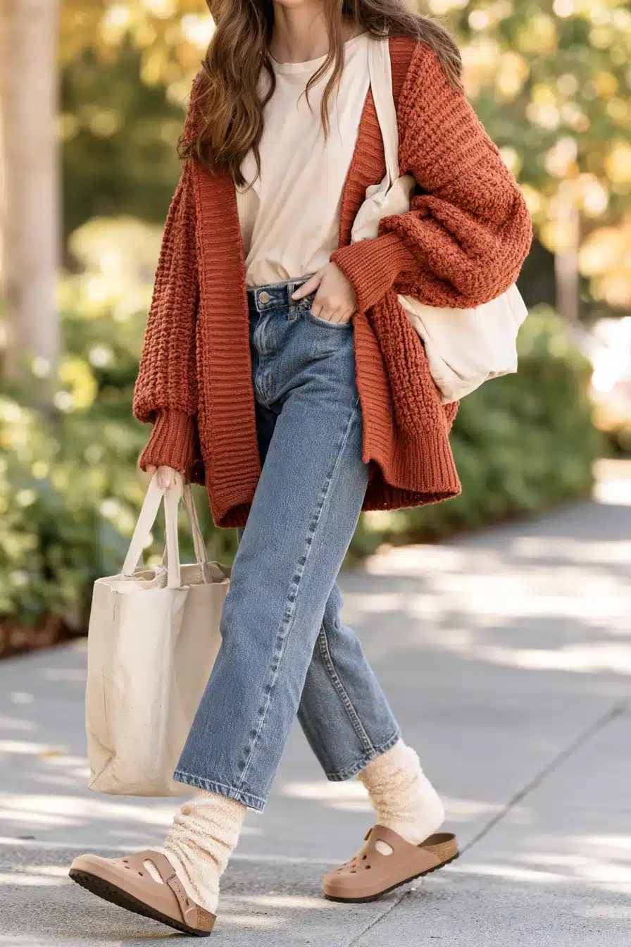 27 Stylish Comfy Fall Outfits With Soft Layers and Warm Colors