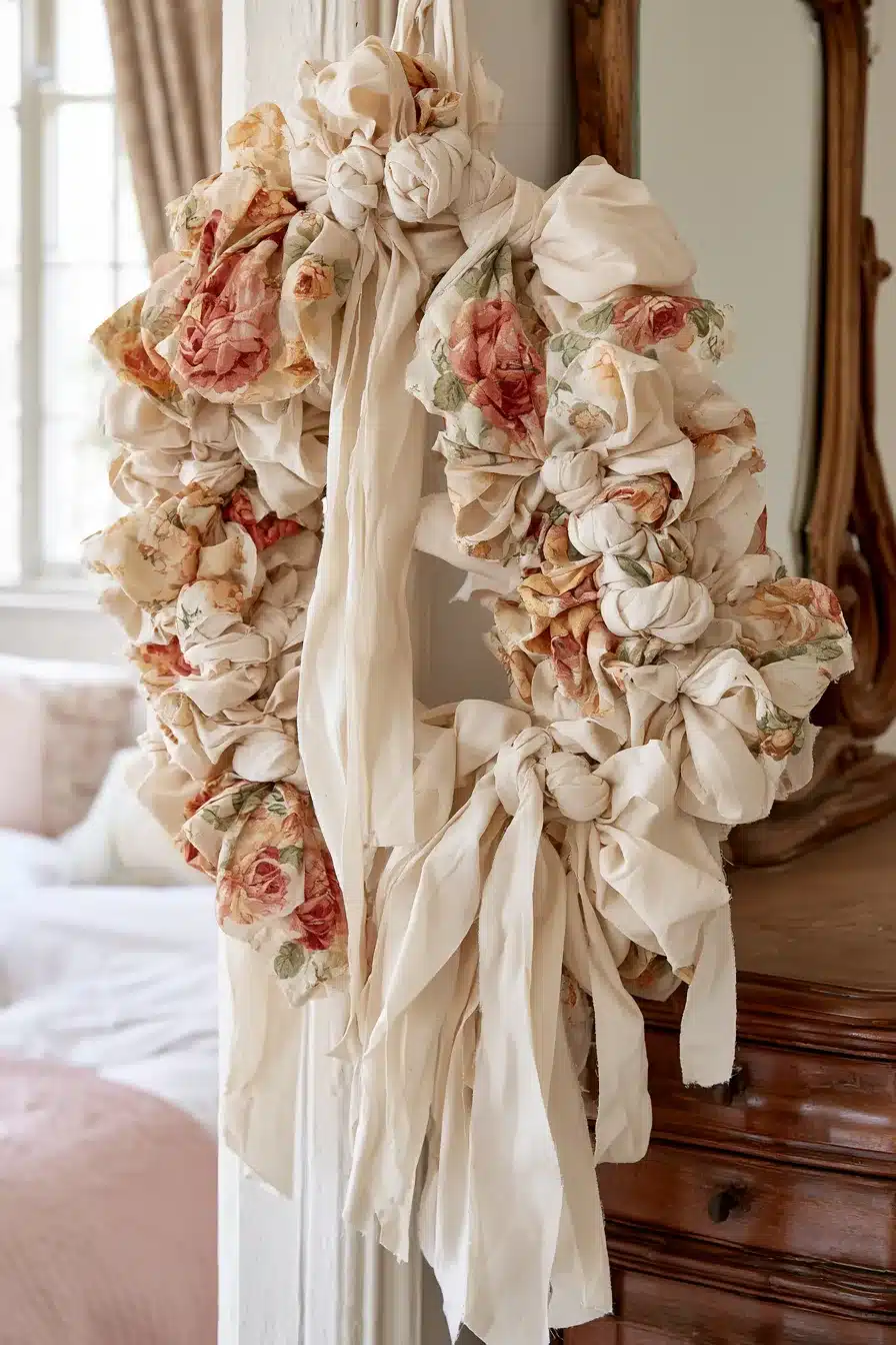 27 Charming Rag Wreaths to Add Cozy Color to Your Front Door