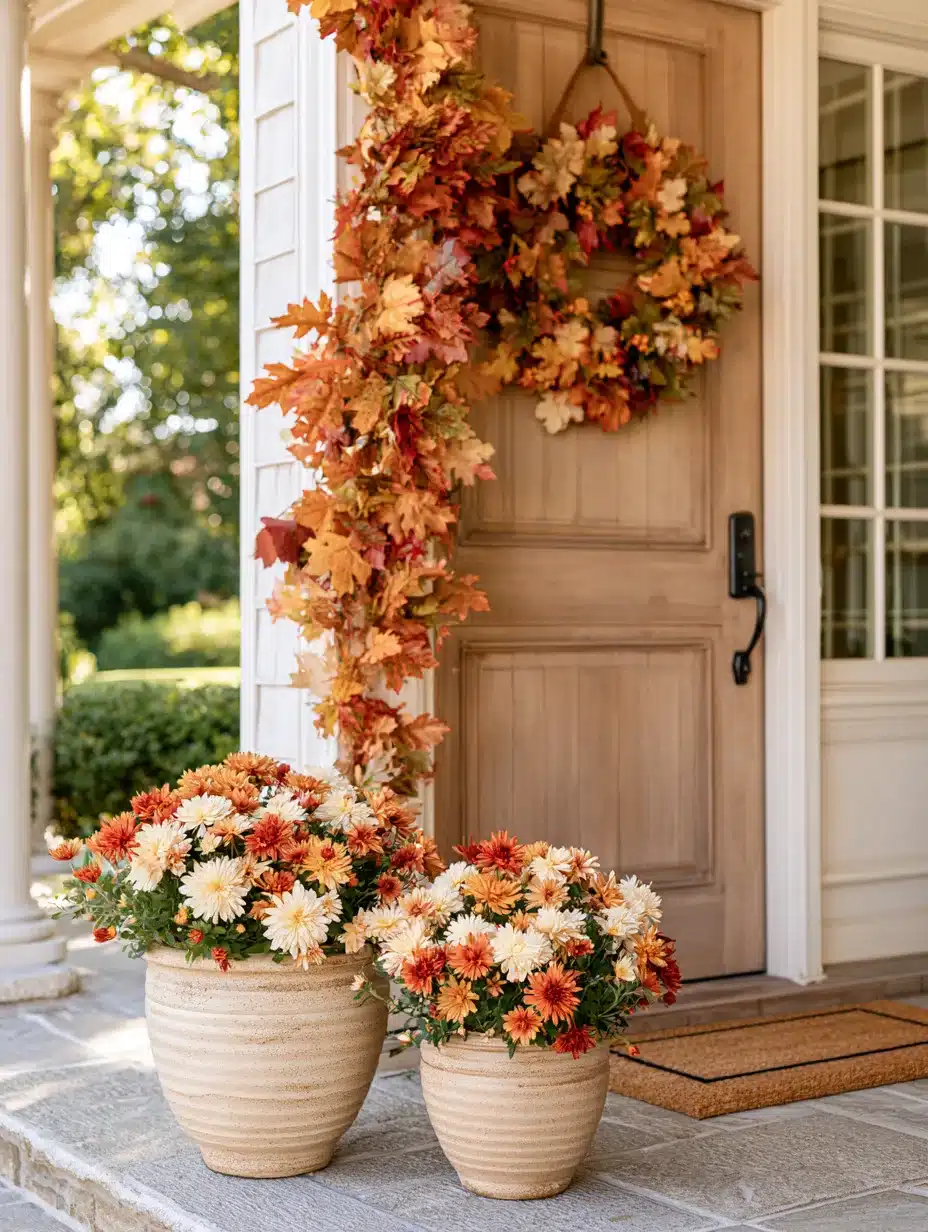 27 Beautiful Mums Front Porch Ideas for a Colorful Autumn Welcome