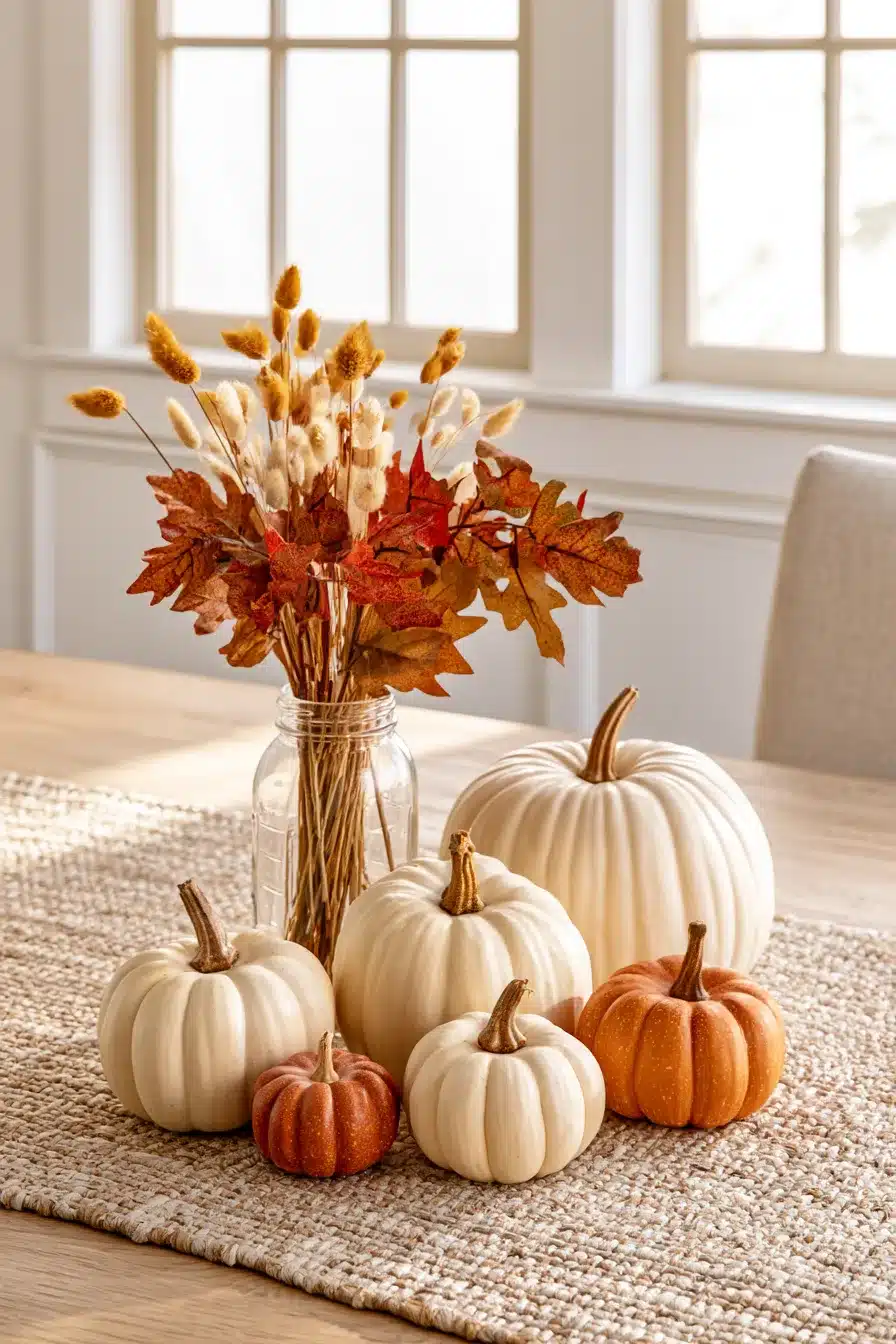 27 Charming Fall Mason Jar Centerpieces That Make Your Home Feel Cozy