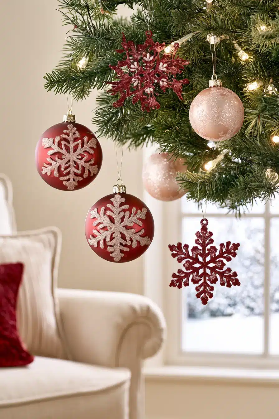 27 Elegant Burgundy Christmas Tree Ideas for a Rich and Cozy Holiday Look