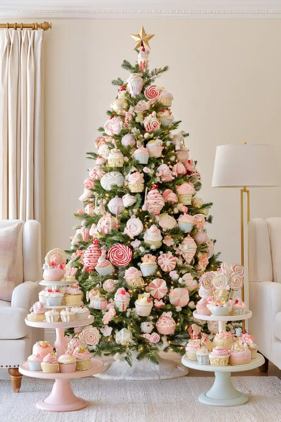 27 Whimsical Candyland Christmas Tree Ideas for a Sweet and Magical Holiday