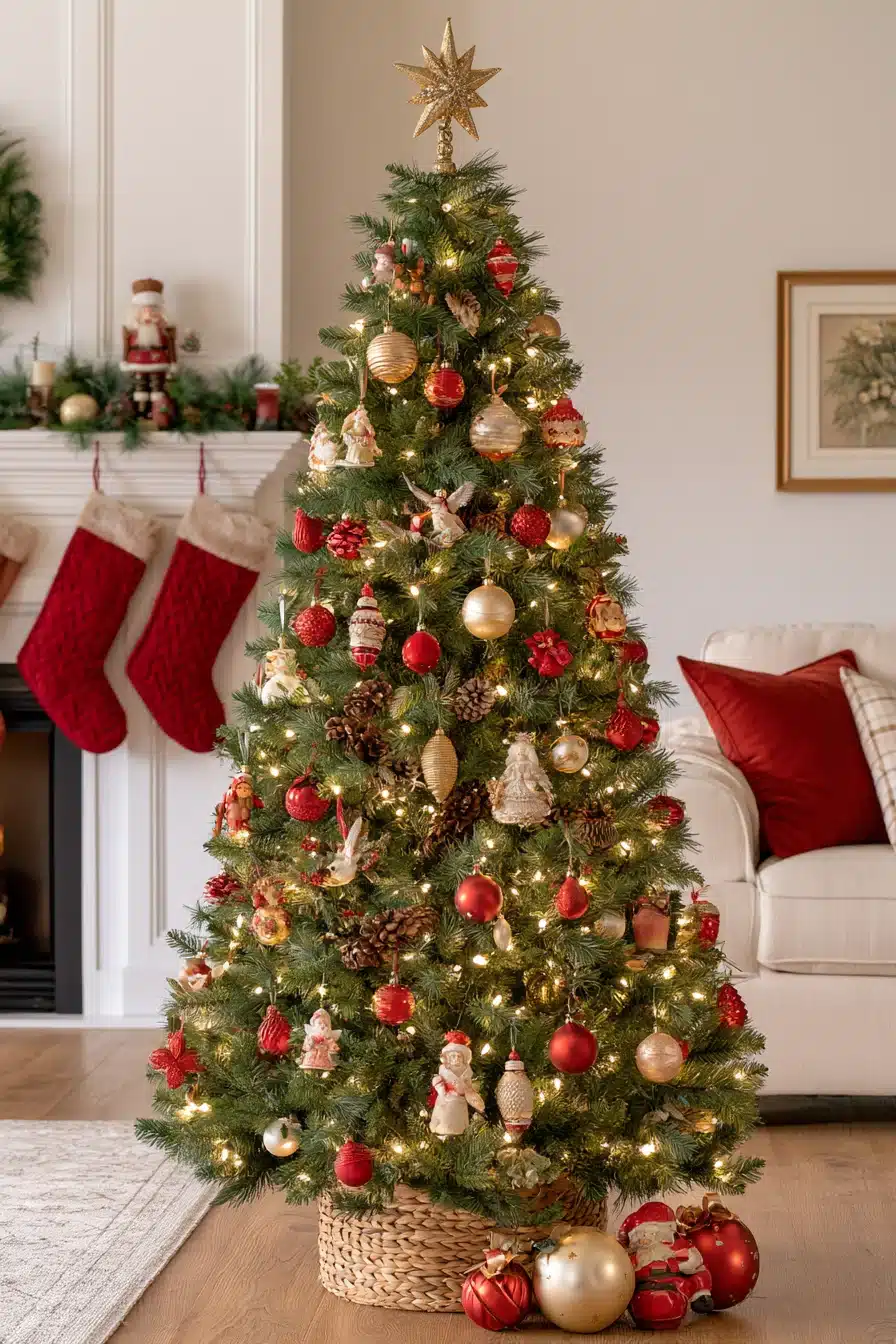 27 Traditional Christmas Tree Ideas for a Warm and Timeless Holiday Home
