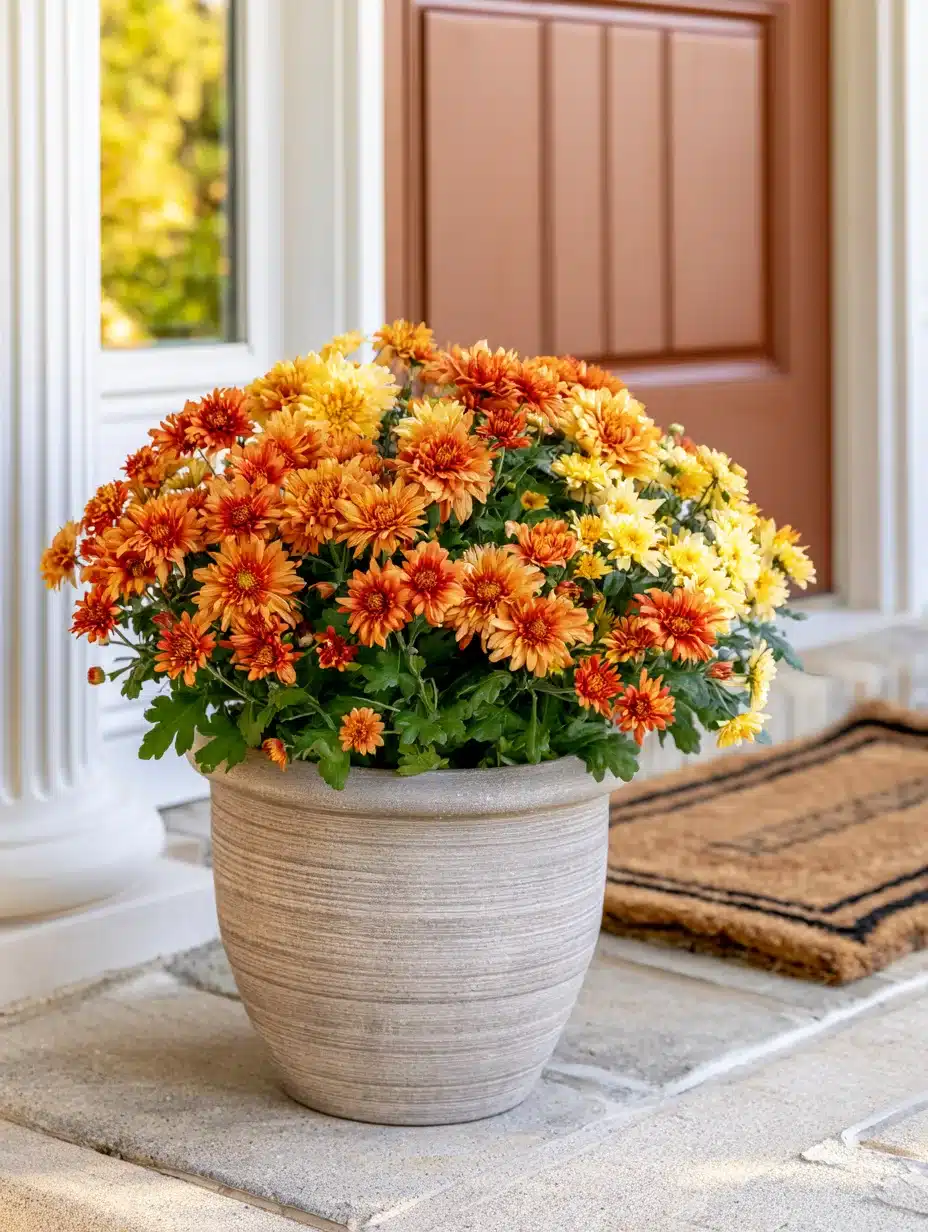 27 Beautiful Mums Front Porch Ideas for a Colorful Autumn Welcome