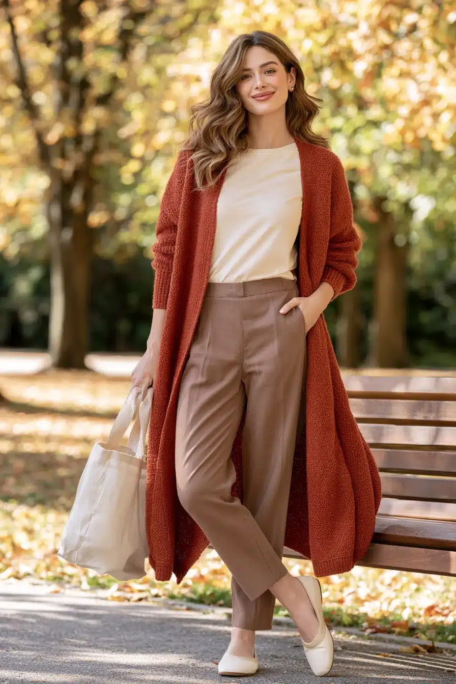 27 Stylish Comfy Fall Outfits With Soft Layers and Warm Colors