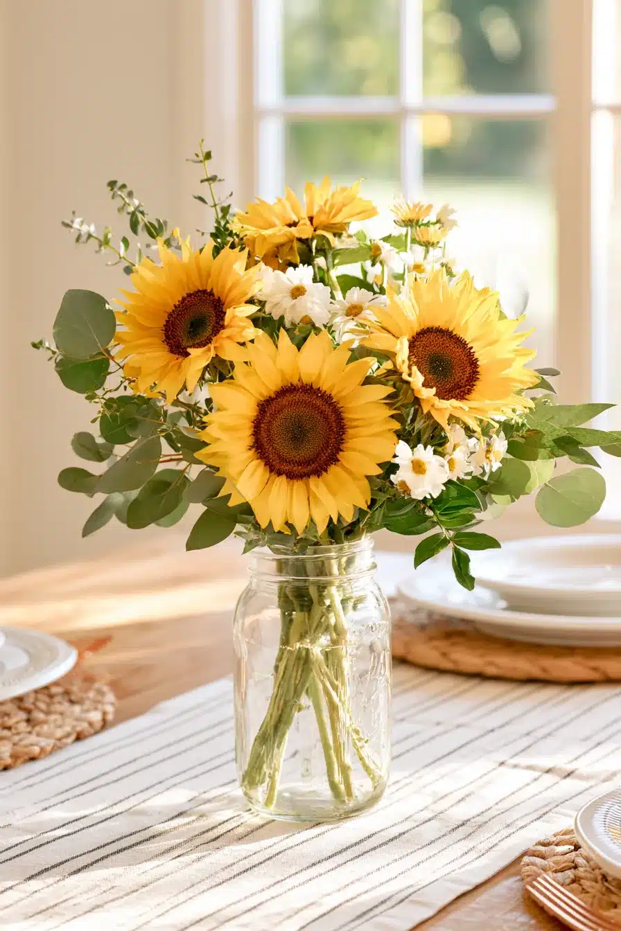 27 Charming Fall Mason Jar Centerpieces That Make Your Home Feel Cozy