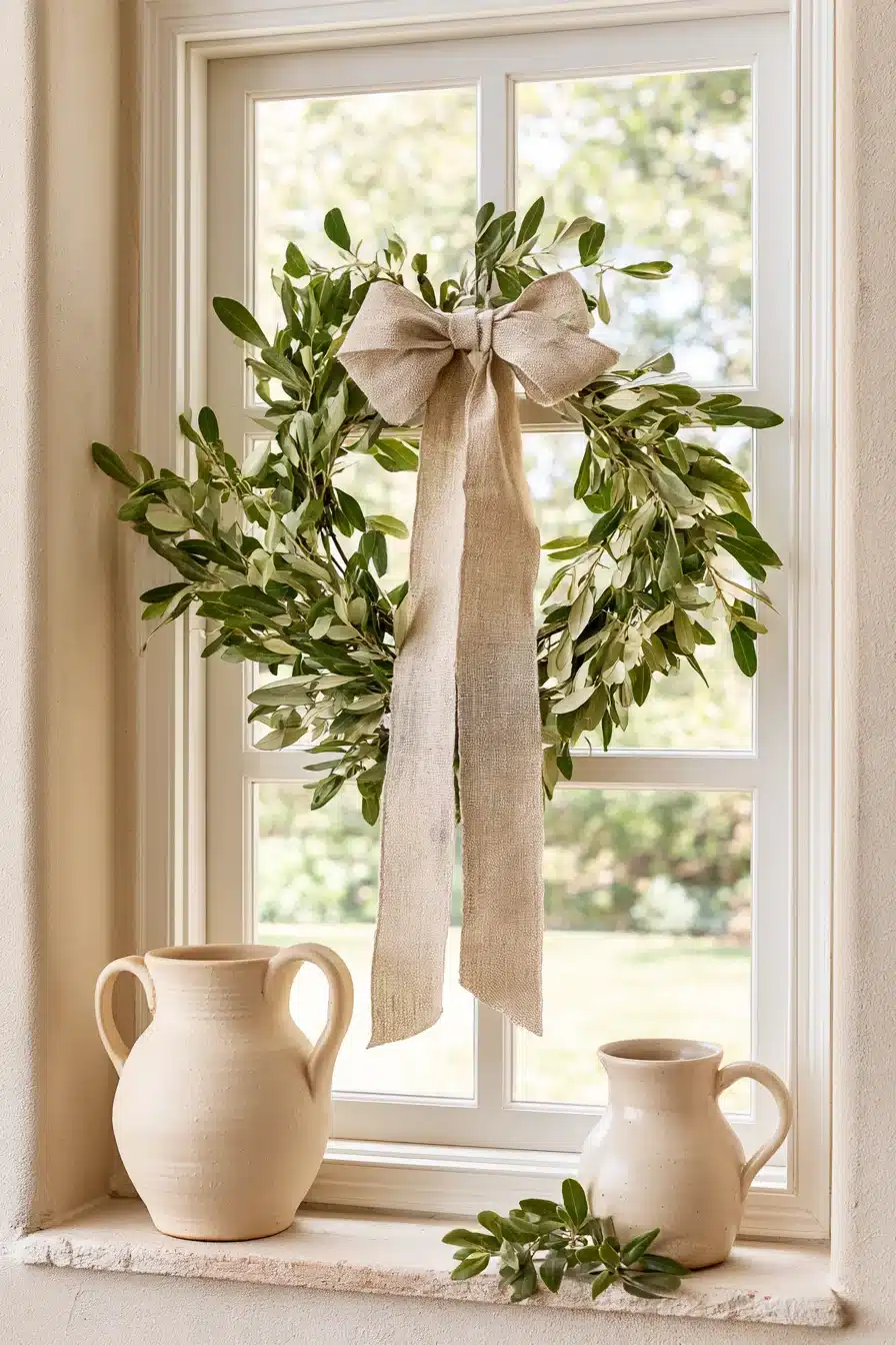 27 Beautiful Wreaths on Windows Ideas for a Cozy and Festive Home