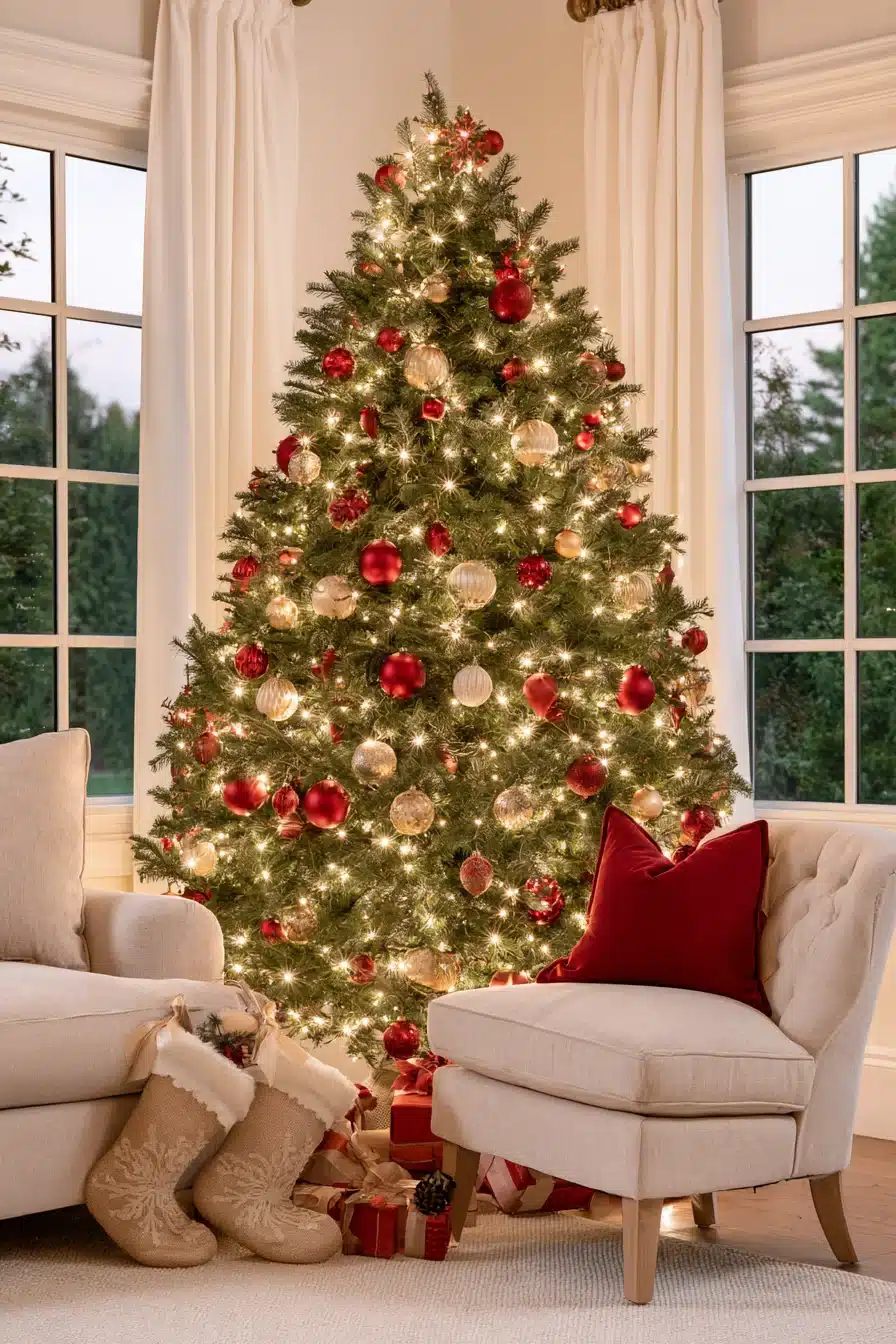 27 Traditional Christmas Tree Ideas for a Warm and Timeless Holiday Home