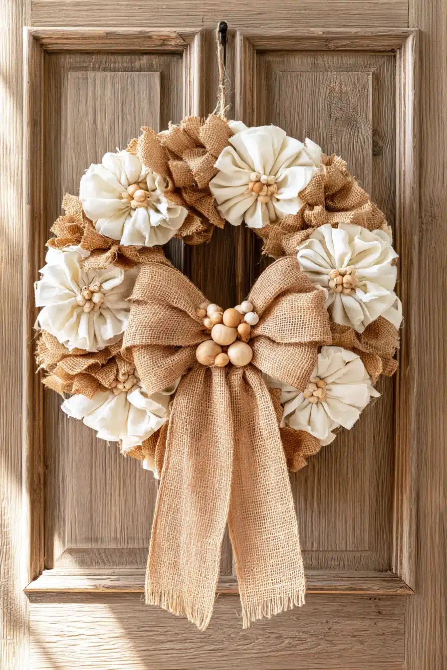 27 Charming Rag Wreaths to Add Cozy Color to Your Front Door