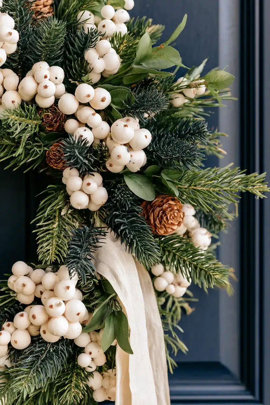 27 Beautiful Winter Wreaths for Front Door Decor That Feels Cozy and Welcoming