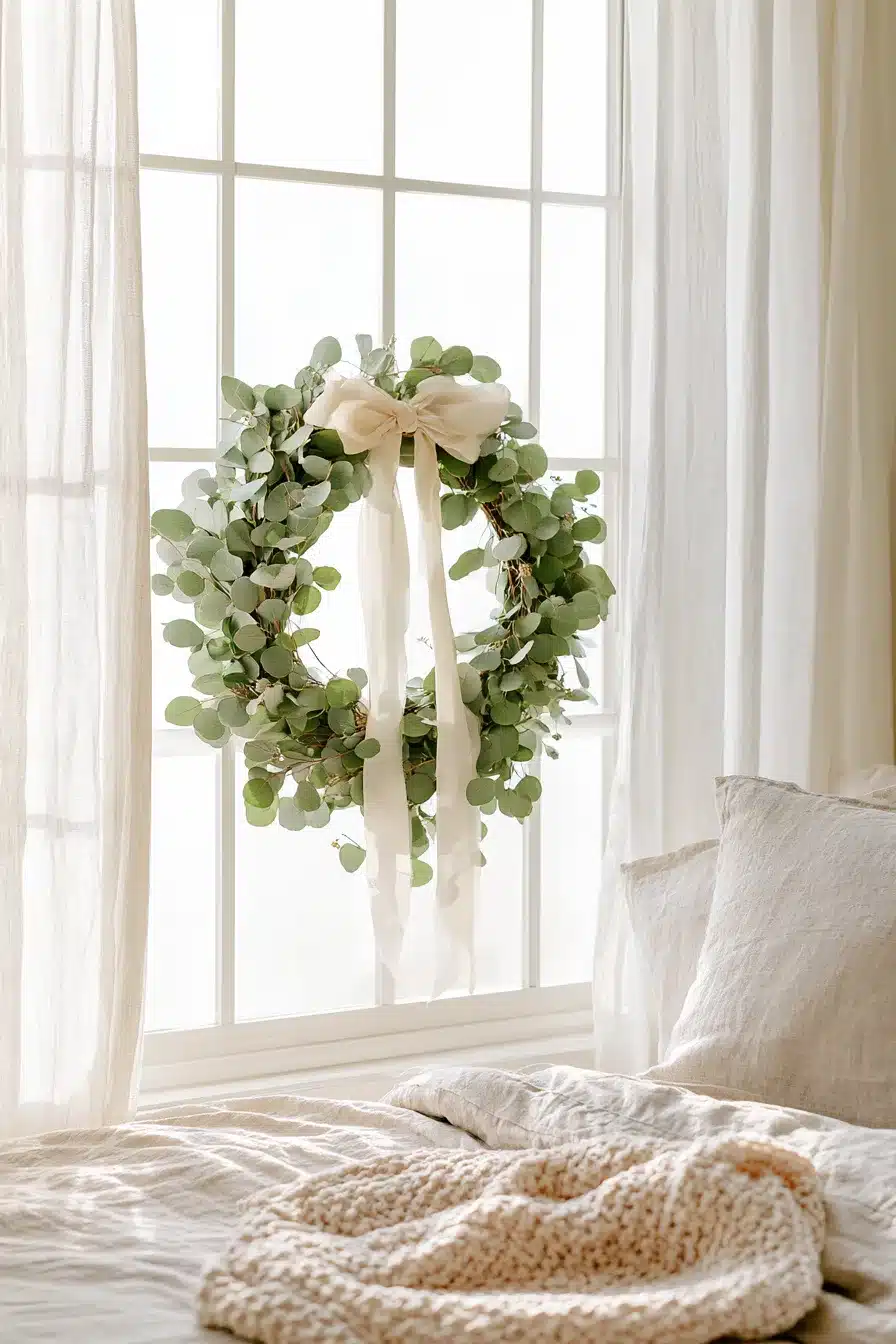 27 Beautiful Wreaths on Windows Ideas for a Cozy and Festive Home