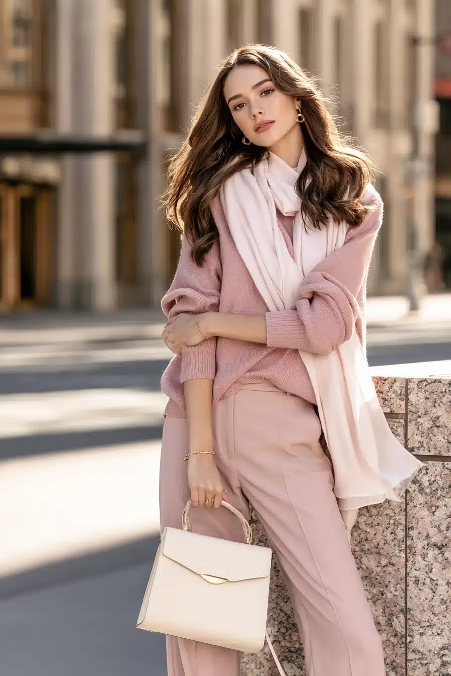 27 Pink Scarf Outfit Ideas to Brighten Your Cozy Everyday Style