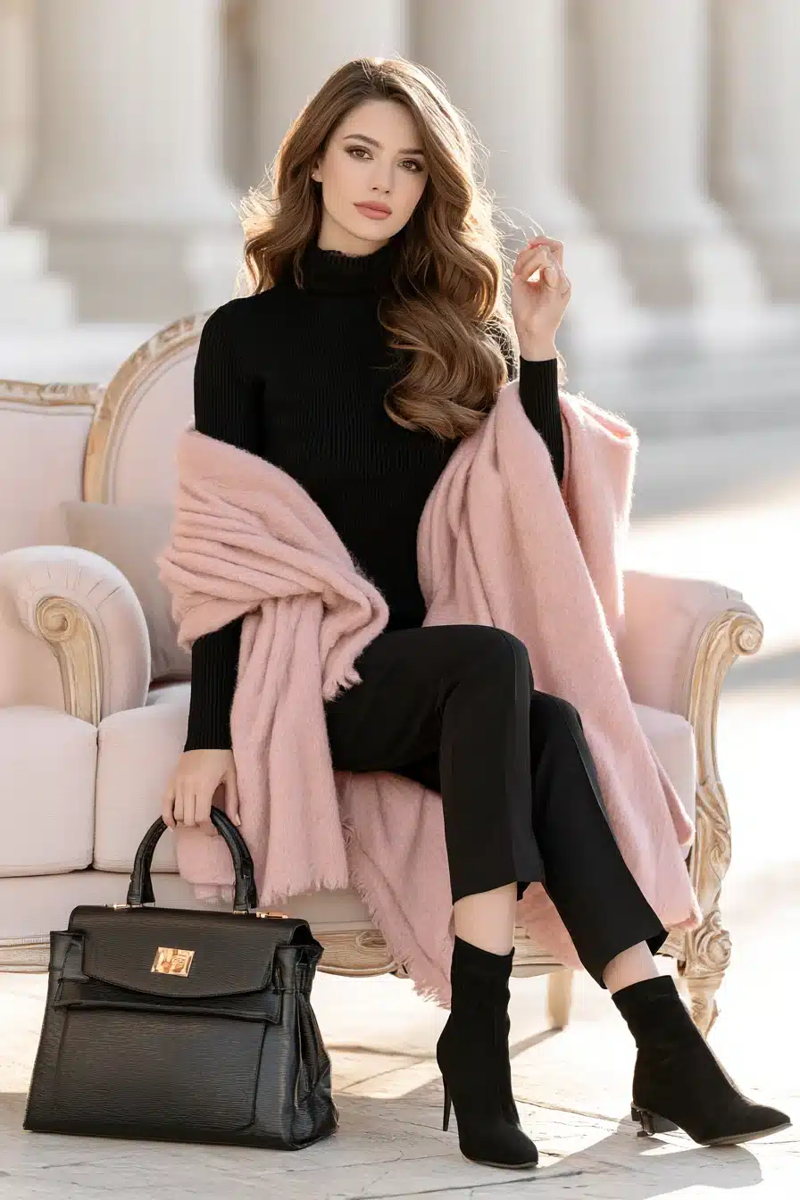 27 Pink Scarf Outfit Ideas to Brighten Your Cozy Everyday Style