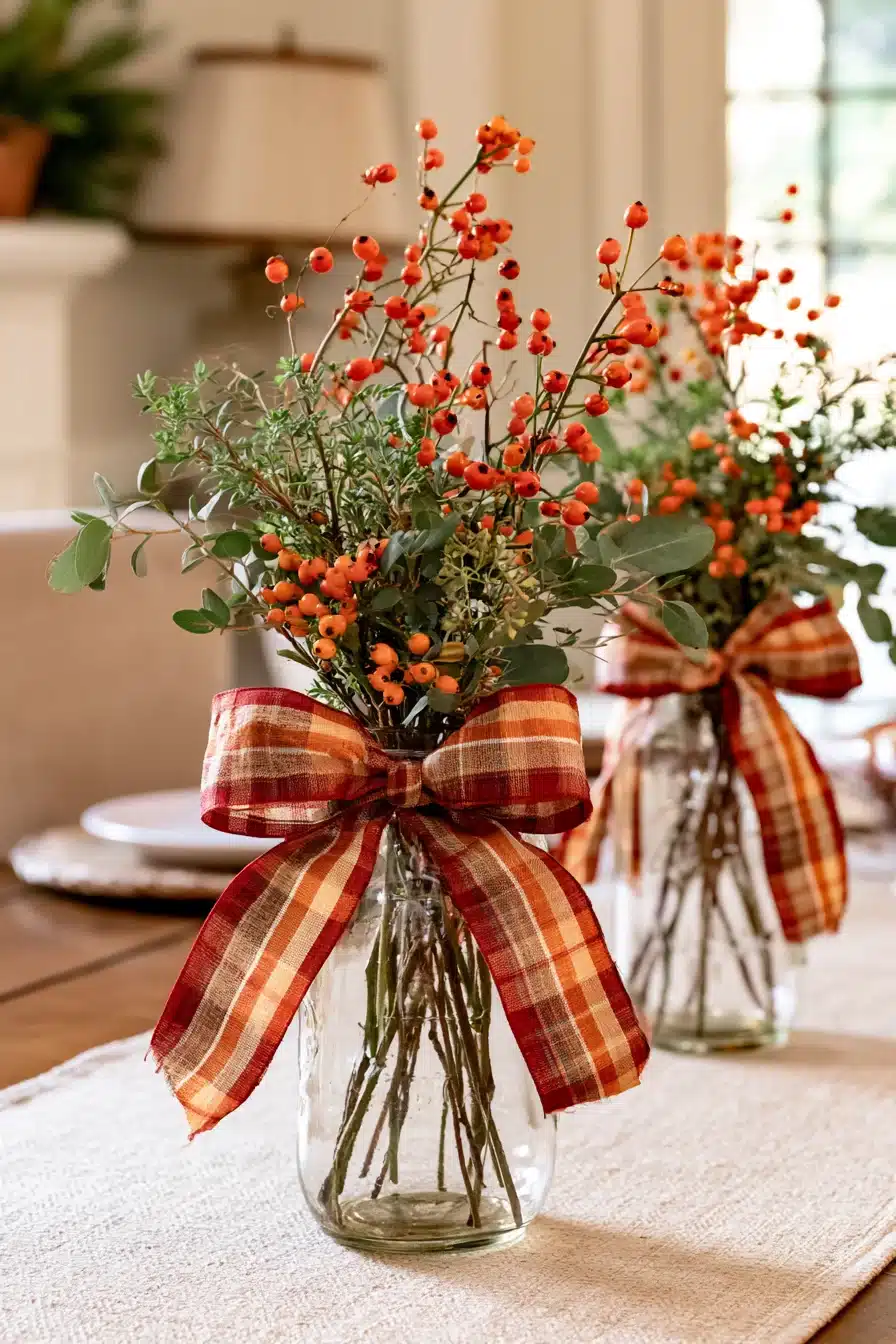 27 Charming Fall Mason Jar Centerpieces That Make Your Home Feel Cozy