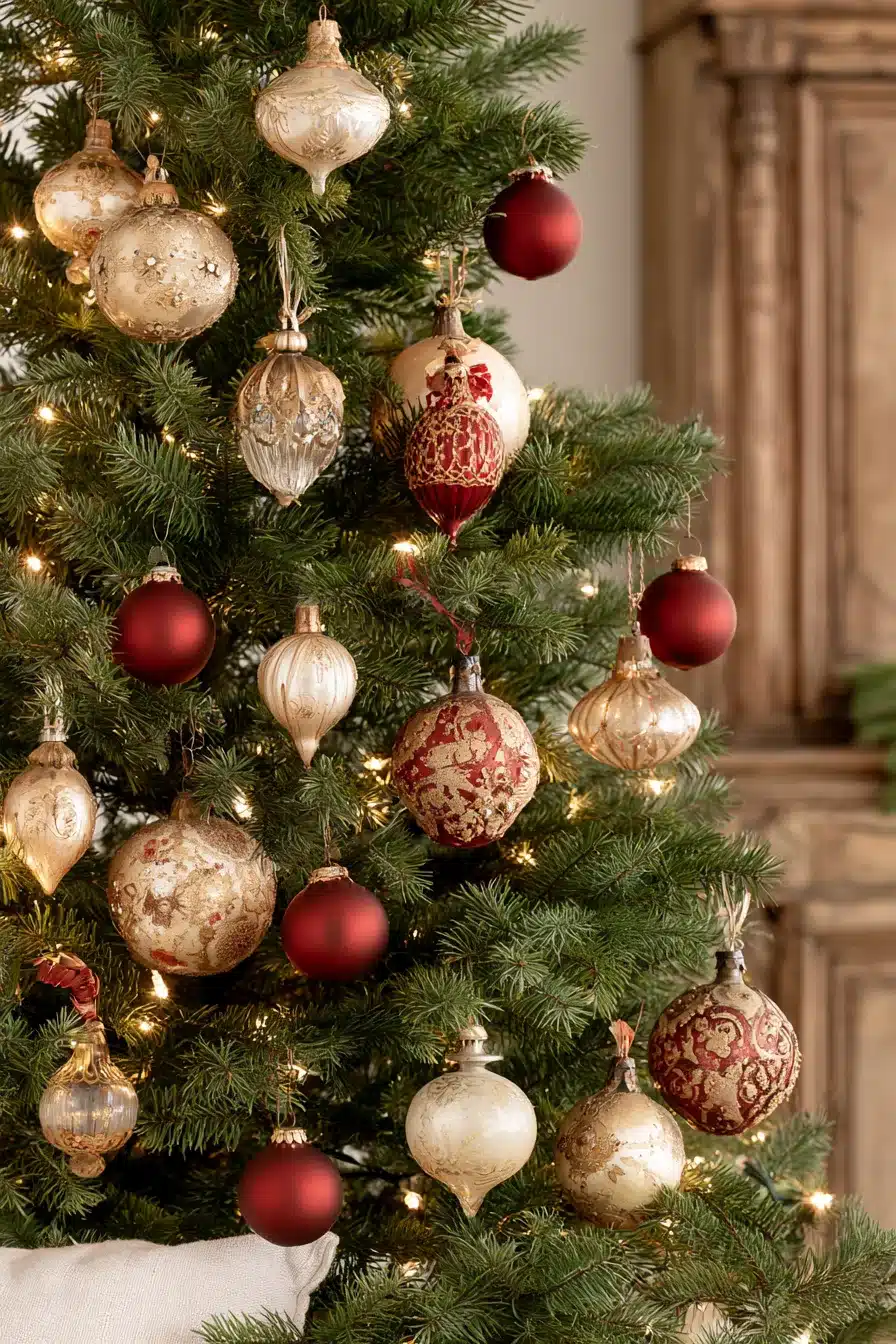 27 Elegant Burgundy Christmas Tree Ideas for a Rich and Cozy Holiday Look