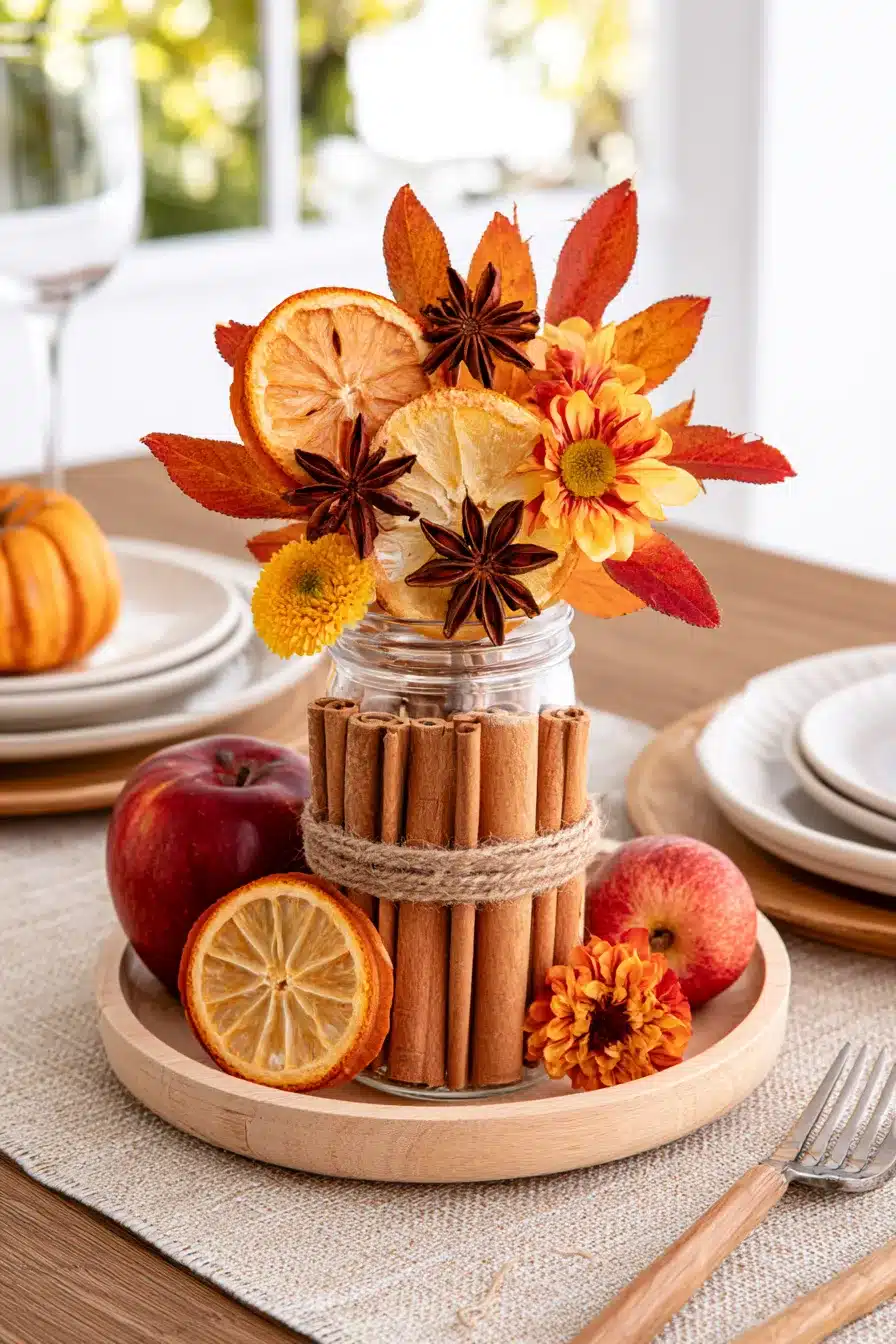 27 Charming Fall Mason Jar Centerpieces That Make Your Home Feel Cozy