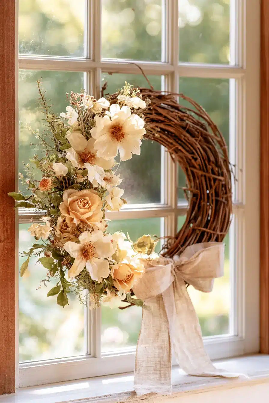 27 Beautiful Wreaths on Windows Ideas for a Cozy and Festive Home
