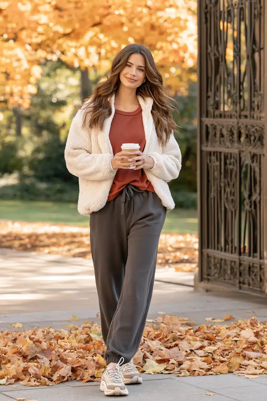 27 Stylish Comfy Fall Outfits With Soft Layers and Warm Colors